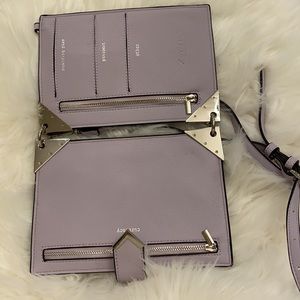 Small party purse, lavender with silver accents